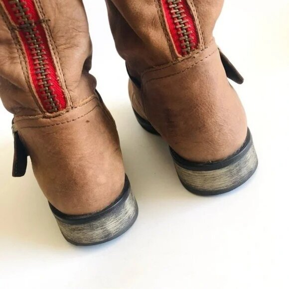 Steve Madden Fyzzle Cognac Moto Boots, size 7.5M π₯Ύ - Picture 11 of 15